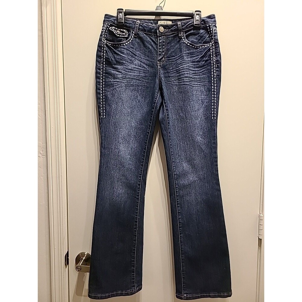 Earl Jeans Bootcut Jeans Women's Size 6 Stretch Blue Denim Low Rise Fit